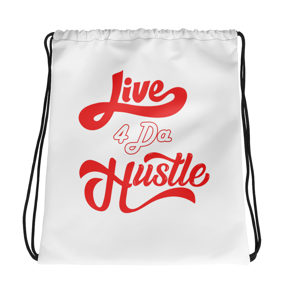 Live 4 Da Hustle Drawstring bag